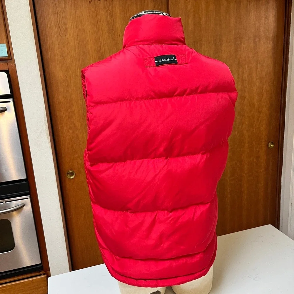 Vintage Eddie Bauer Womens Red Goose Down Puffer Vest‎ Quilted Sz Small WPL 9647